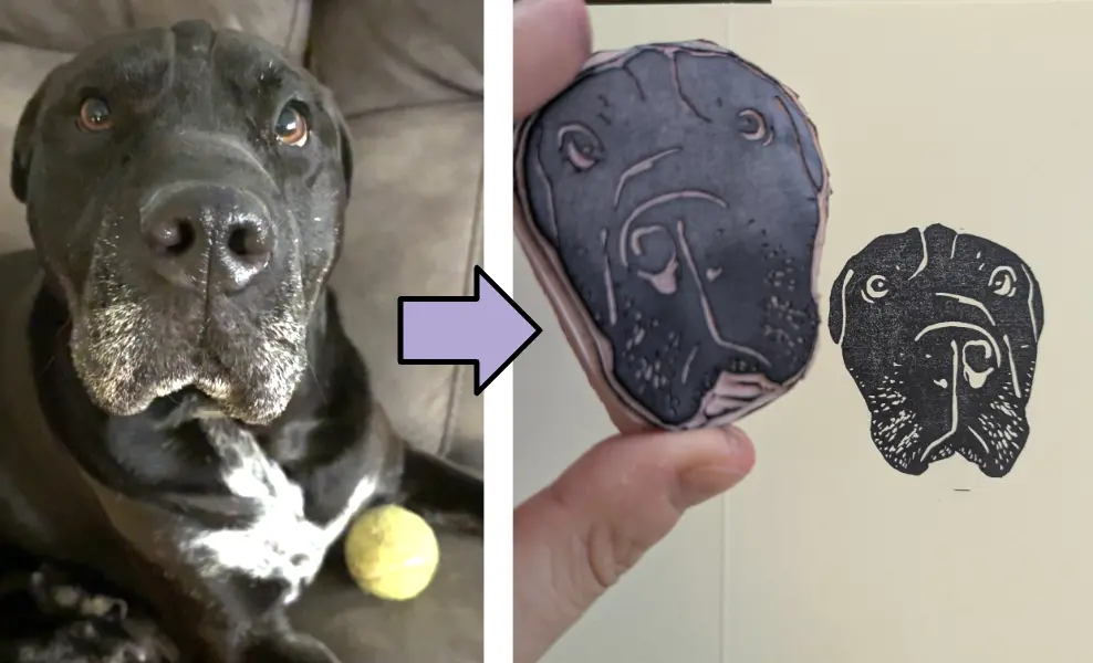 Gift Card for Custom Linocut Stamp