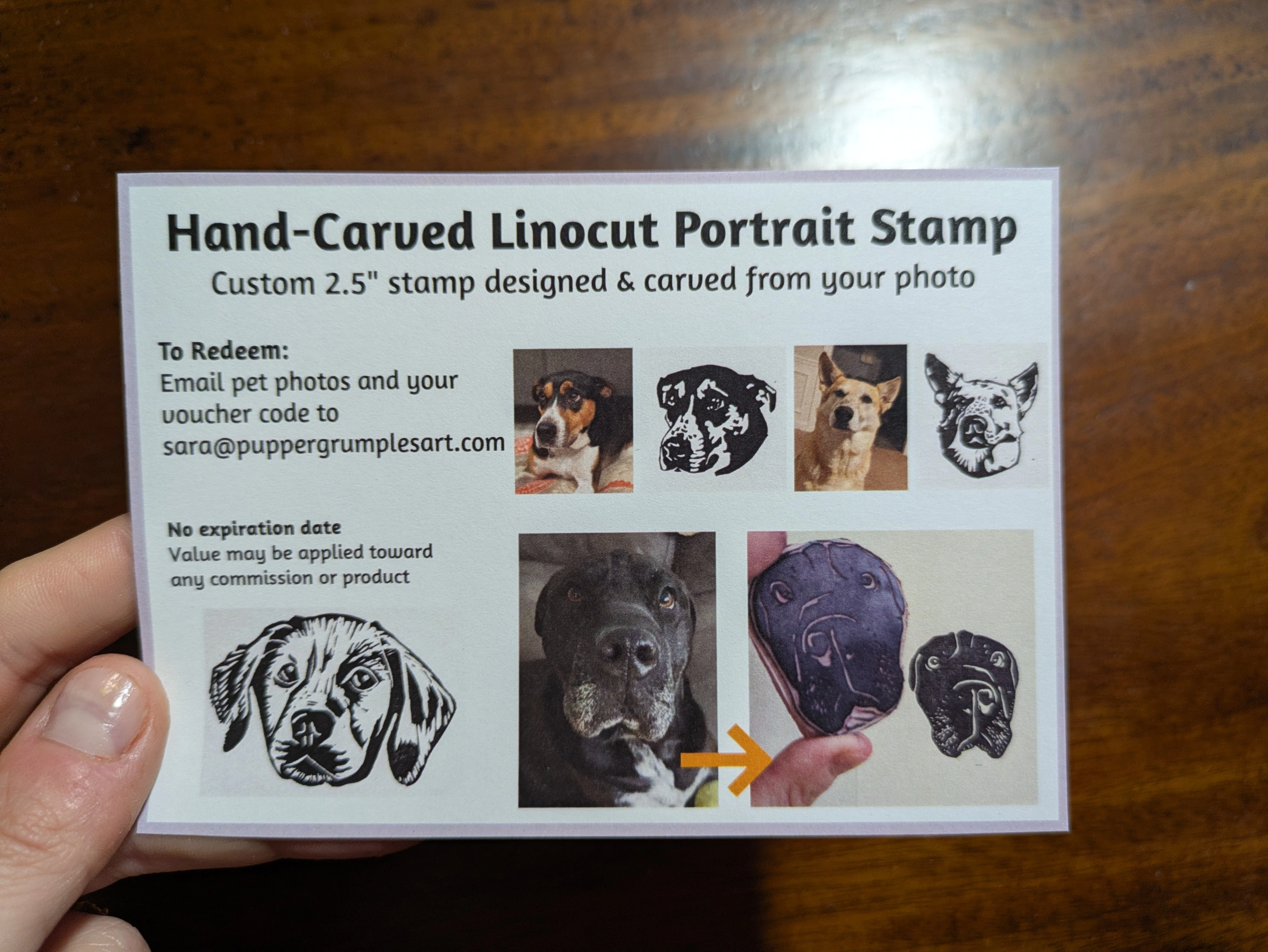 Gift Card for Custom Linocut Stamp