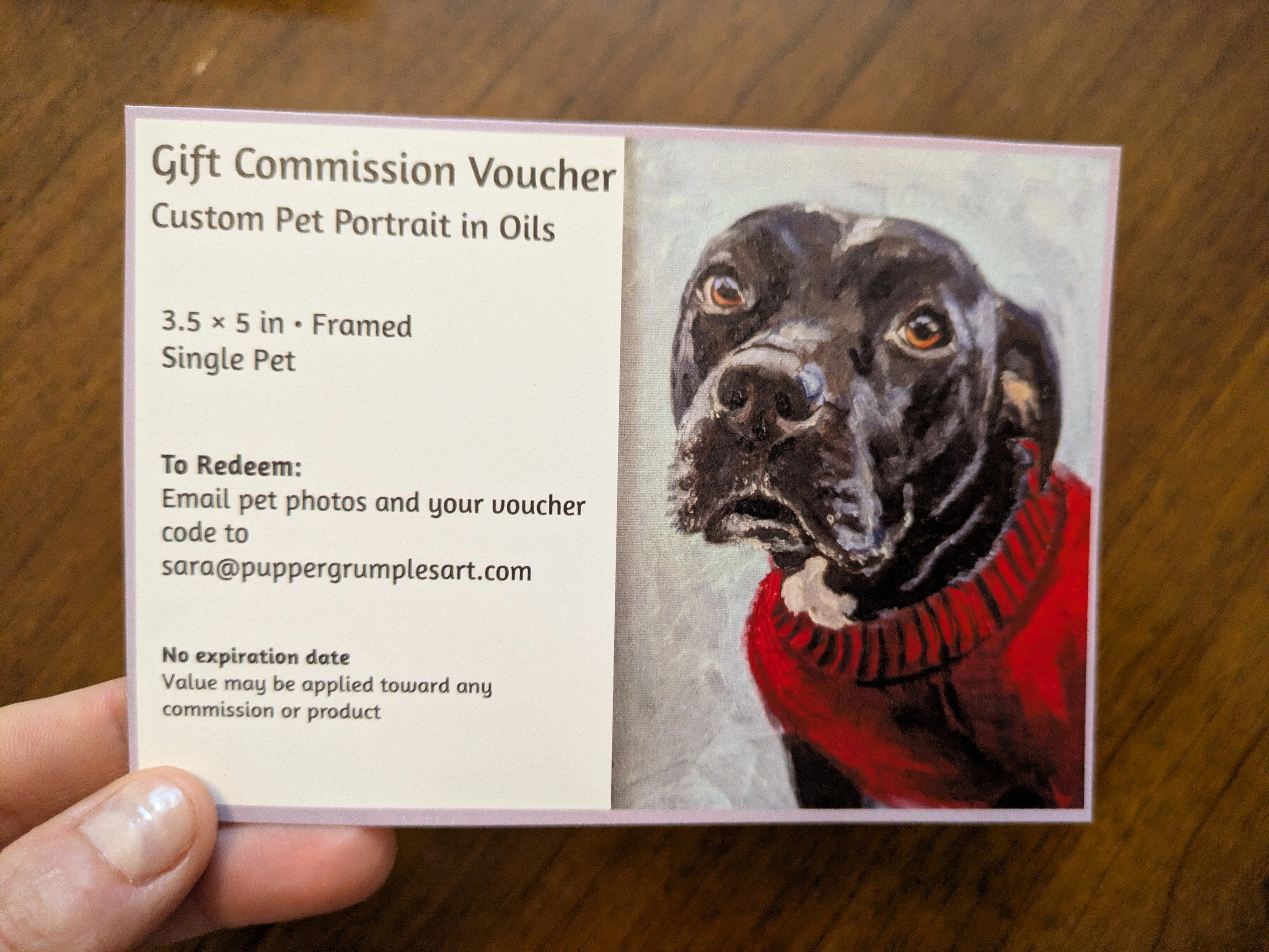 Gift Card for Mini Oil Portrait