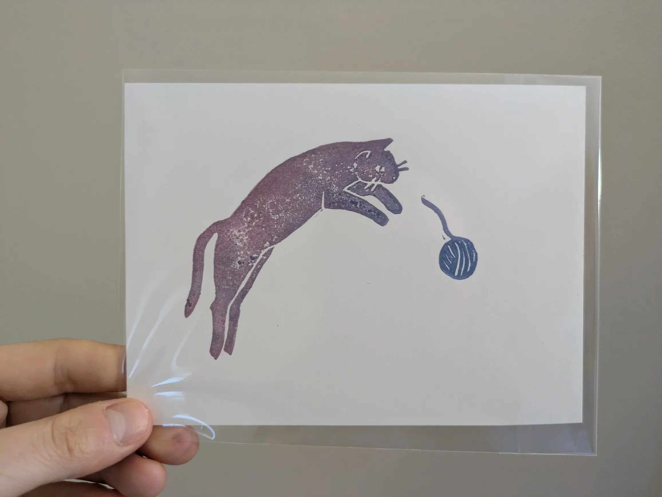 Mini Linocut Print