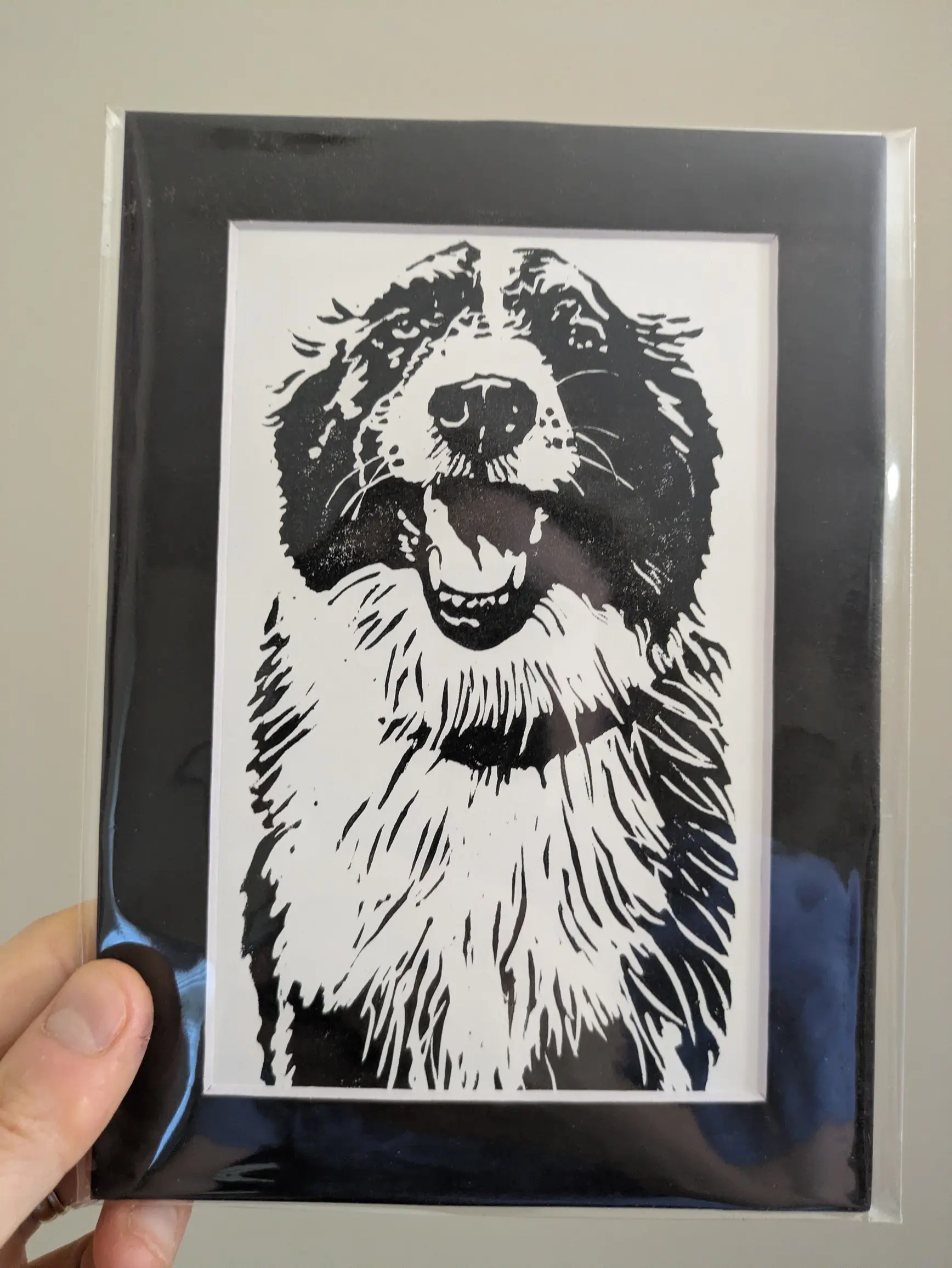 5x7 Linocut Print