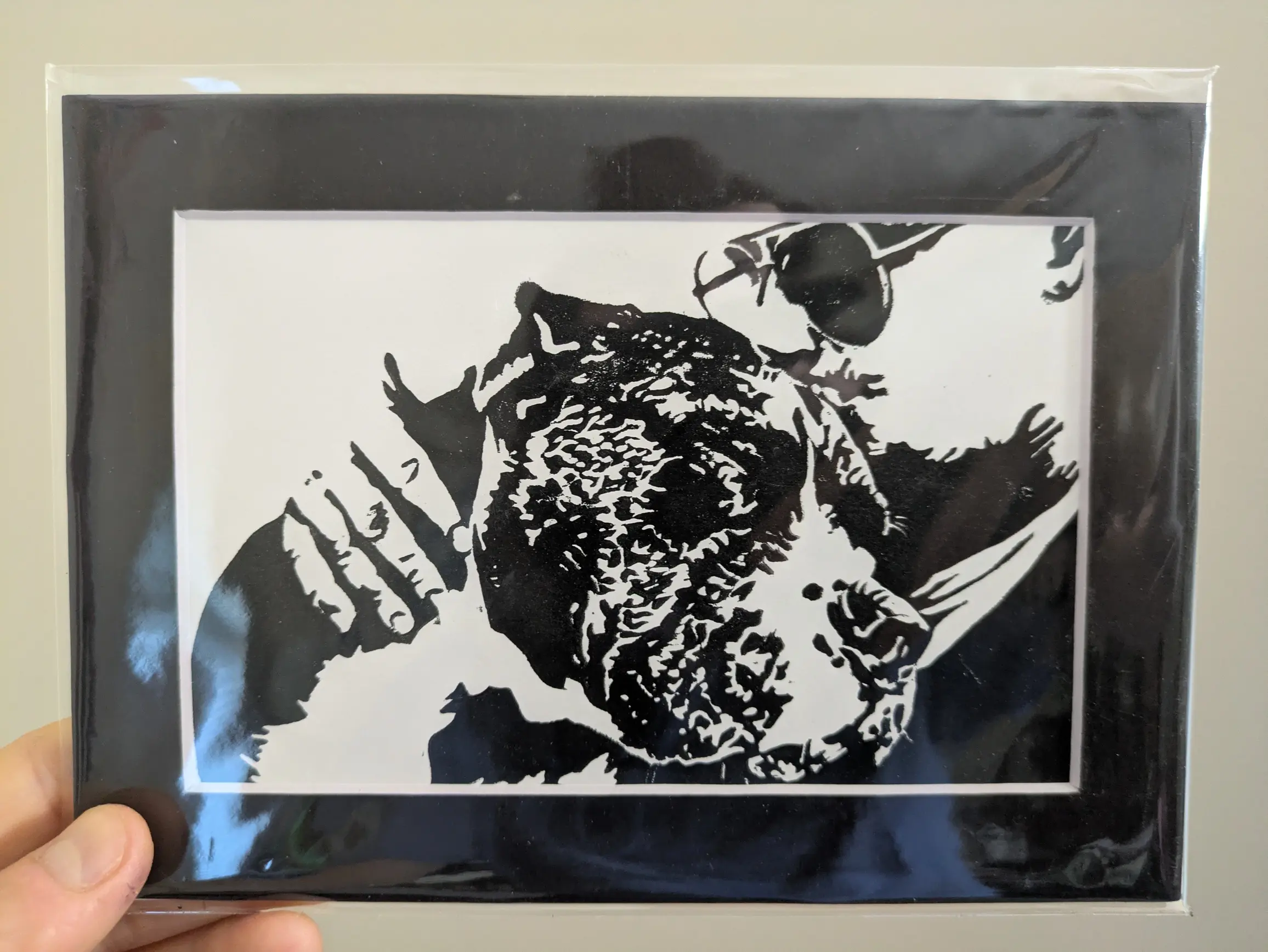 5x7 Linocut Print