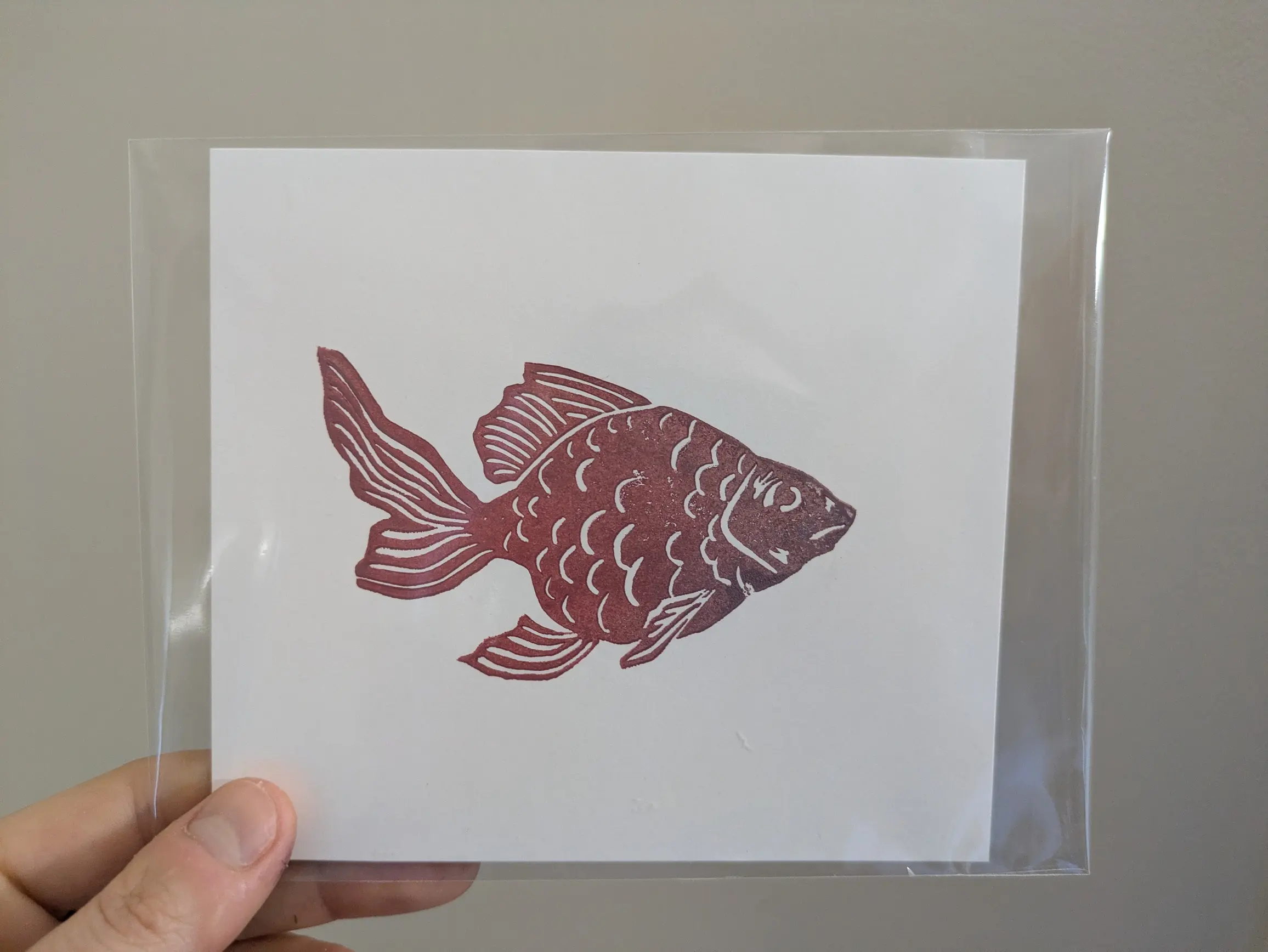 Mini Linocut Print