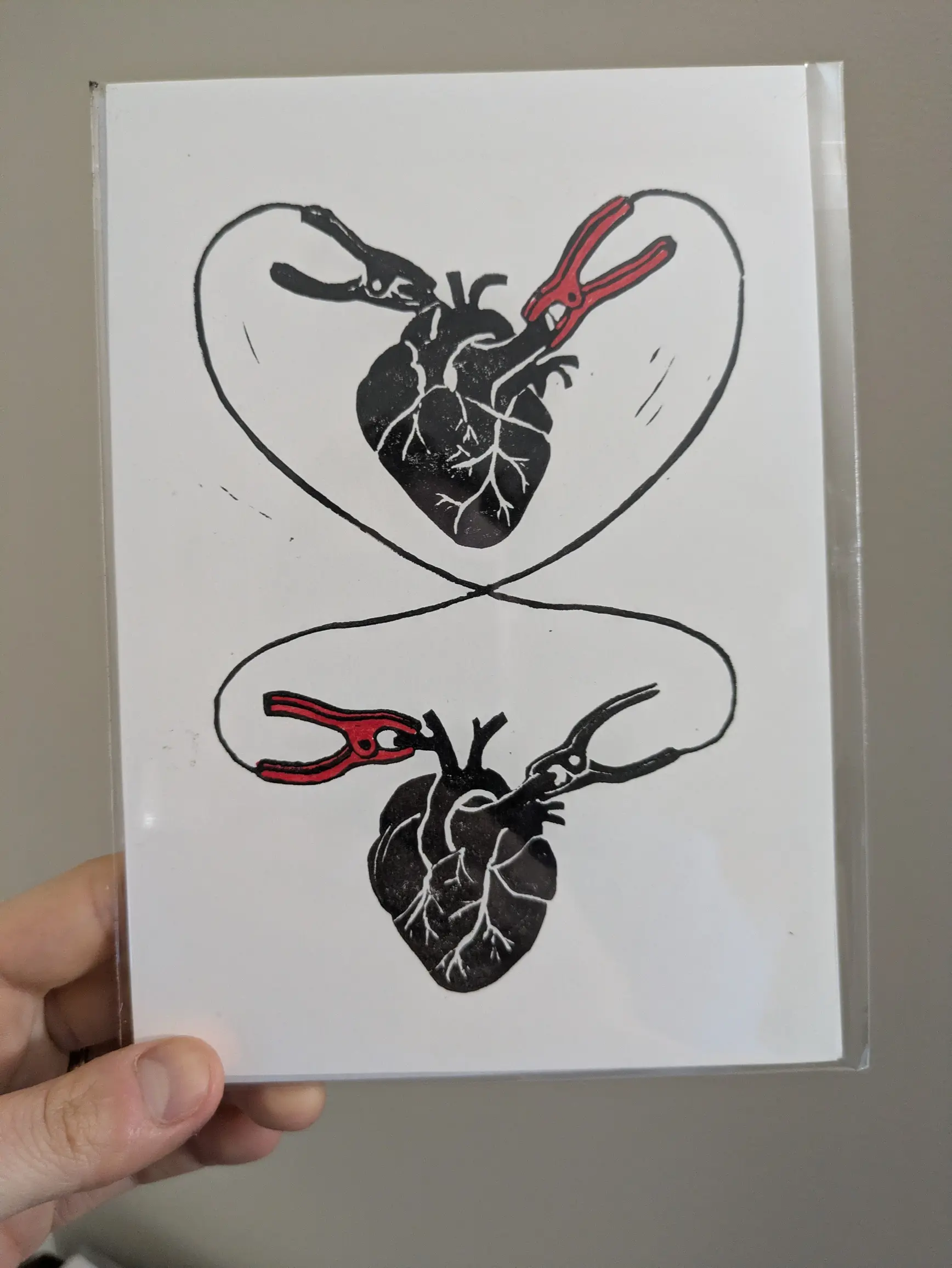 5x7 Linocut Print