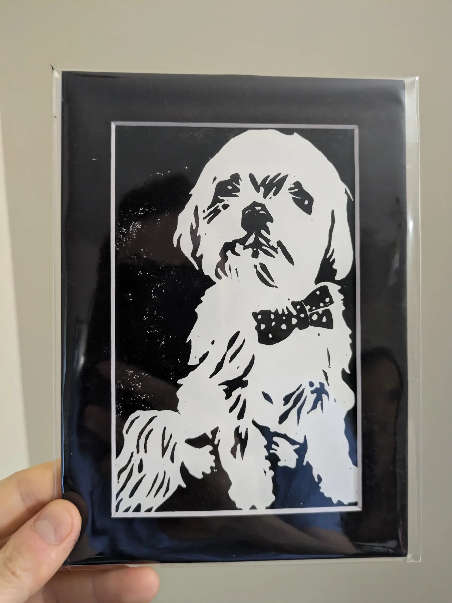 5x7 Linocut Print